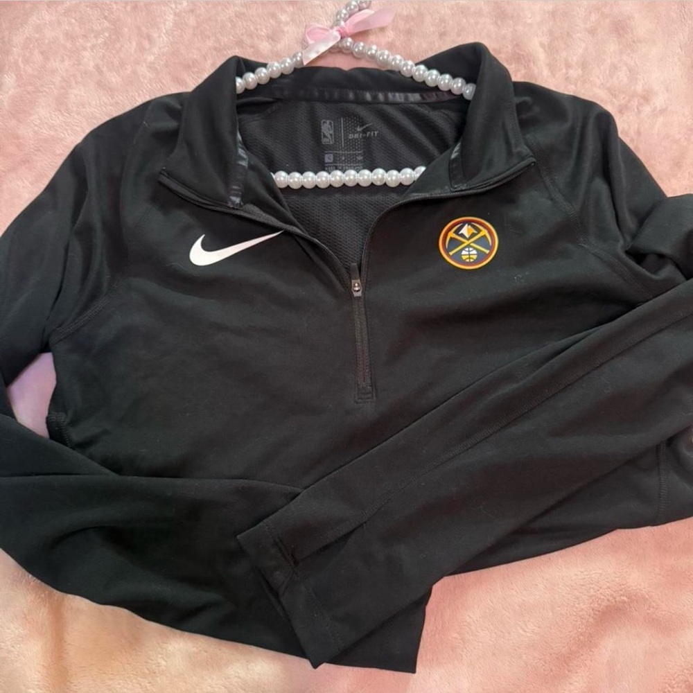 Nike Black Denver Nuggets Half-Zip Pullover